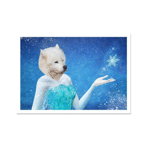 Elsa (Frozen Inspired): Custom Pet Portrait - Paw & Glory - Dog Portraits - Pet Portraits