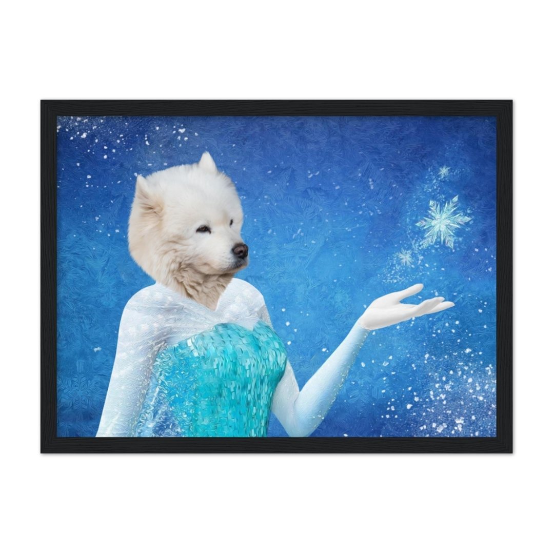 Elsa (Frozen Inspired): Custom Pet Portrait - Paw & Glory - Dog Portraits - Pet Portraits