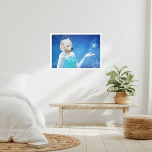 Elsa (Frozen Inspired): Custom Pet Poster - Paw & Glory - Dog Portraits - Pet Portraits