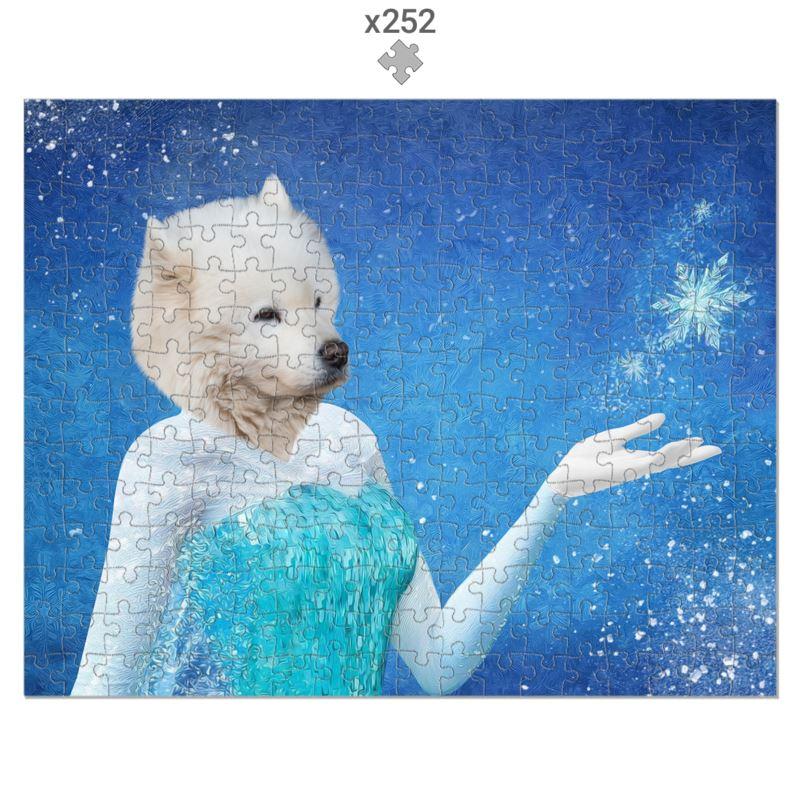 Elsa (Frozen Inspired): Custom Pet Puzzle - Paw & Glory - Dog Portraits - Pet Portraits