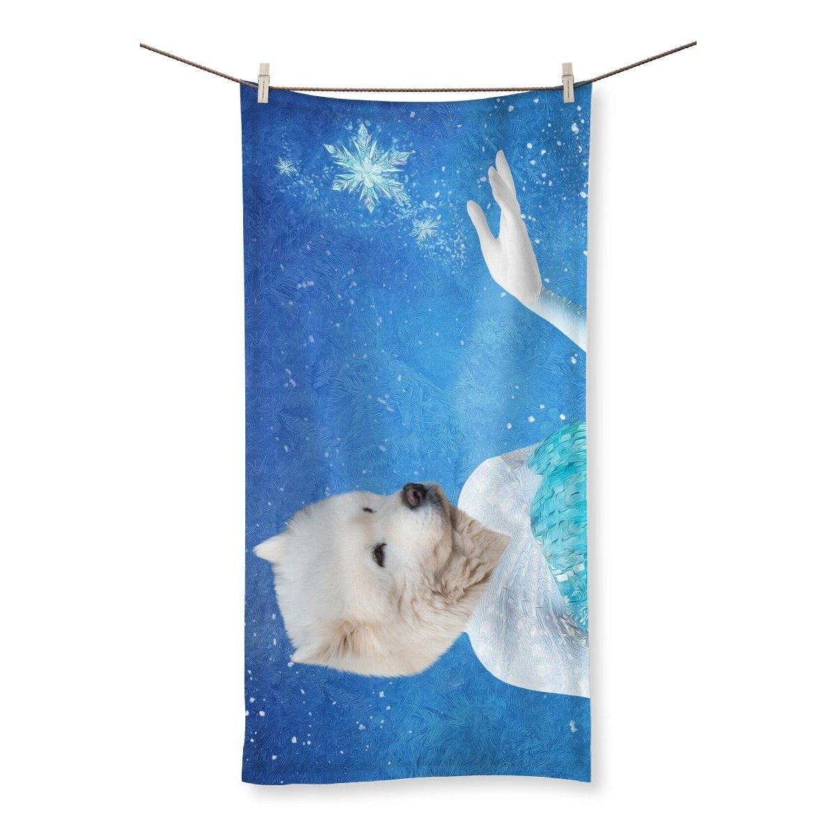 Elsa (Frozen Inspired): Custom Pet Towel - Paw & Glory - Dog Portraits - Pet Portraits