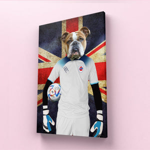 England Football Team (British Flag Edition): Custom Pet Canvas - Paw & Glory - Dog Portraits - Pet Portraits