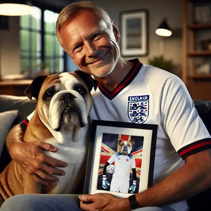 England Football Team: Custom Pet Portrait (British Flag Edition) - Paw & Glory - Dog Portraits - Pet Portraits