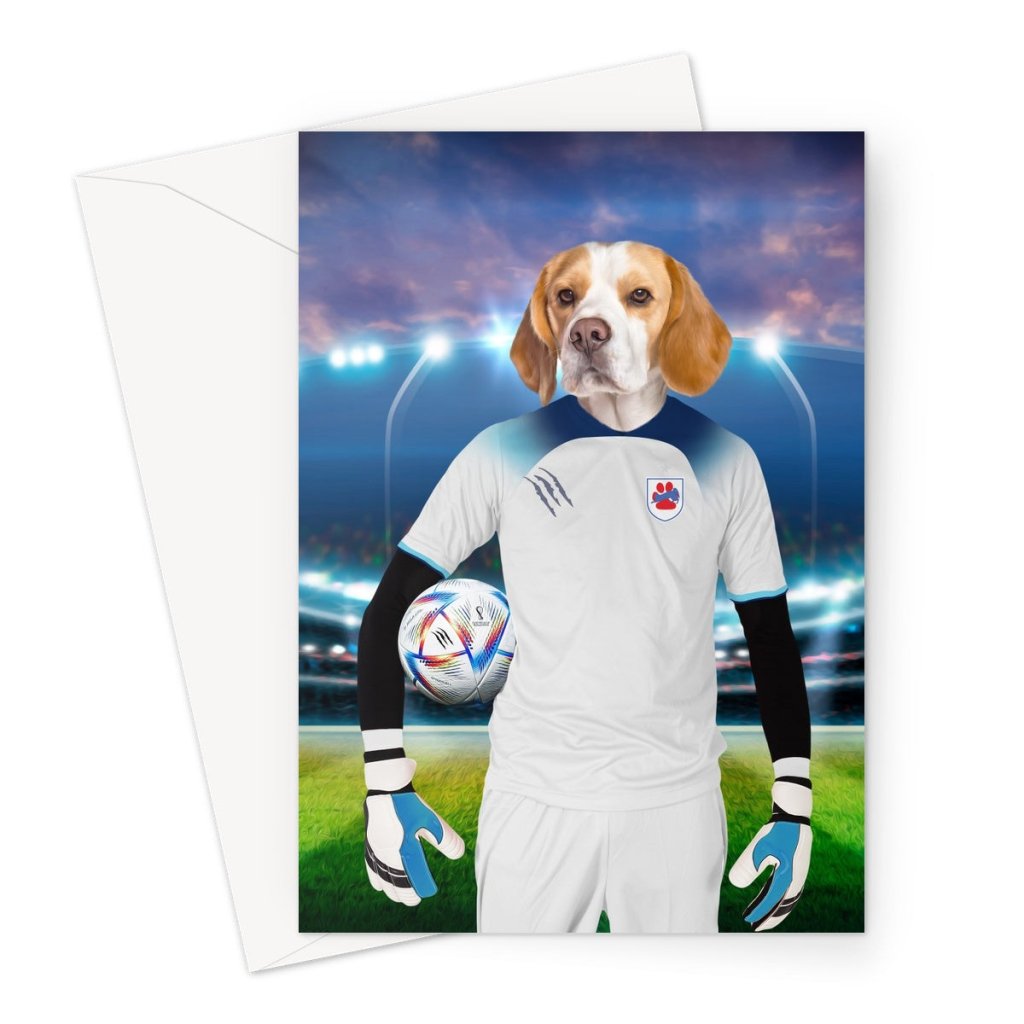 England Football Team (FIFA 2022): Custom Pet Greeting Card - Paw & Glory - Dog Portraits - Pet Portraits