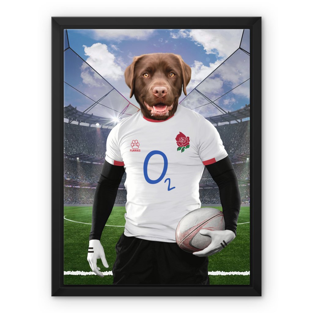 England Rugby Team: Custom Pet Canvas - Paw & Glory - Dog Portraits - Pet Portraits