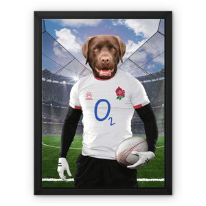 England Rugby Team: Custom Pet Canvas - Paw & Glory - Dog Portraits - Pet Portraits