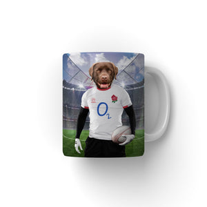 England Rugby Team: Custom Pet Mug - Paw & Glory - Dog Portraits - Pet Portraits