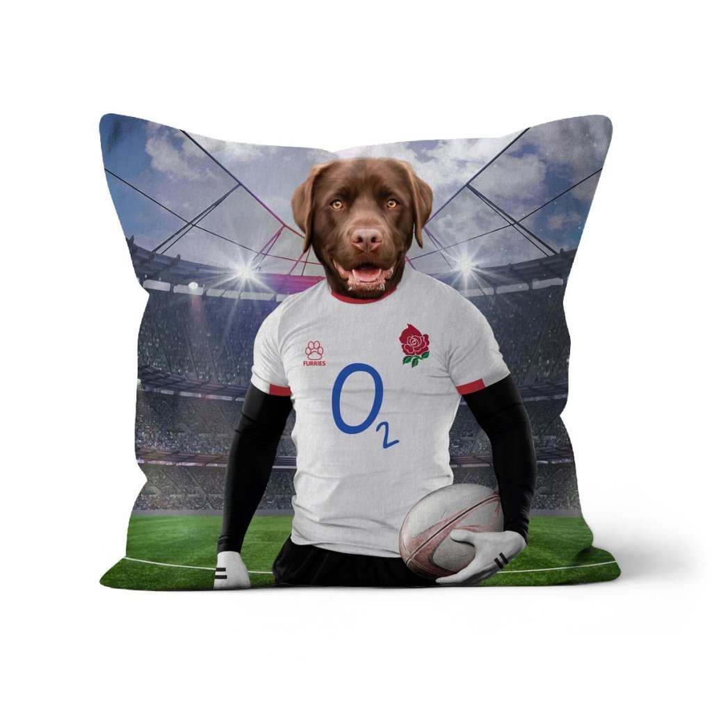 England Rugby Team: Custom Pet Pillow - Paw & Glory - Dog Portraits - Pet Portraits