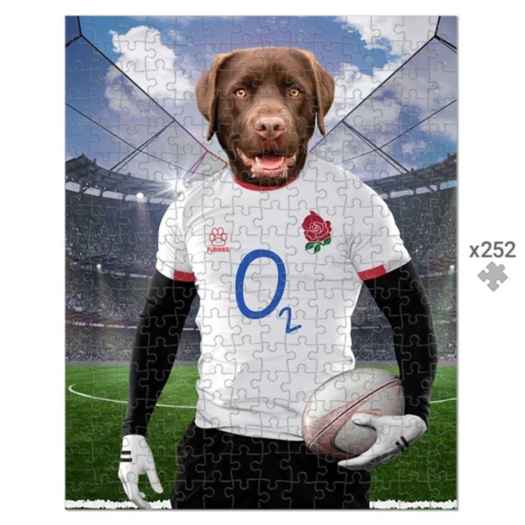 England Rugby Team: Custom Pet Puzzle - Paw & Glory - Dog Portraits - Pet Portraits