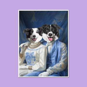 Esquire and Dame: Custom Pet Portrait - Paw & Glory - Dog Portraits - Pet Portraits