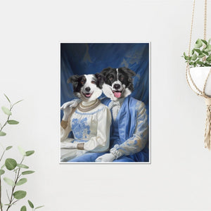 Esquire and Dame: Custom Pet Poster - Paw & Glory - Dog Portraits - Pet Portraits