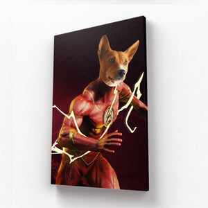 Flash (Marvel Inspired): Custom Pet Canvas - Paw & Glory - Dog Portraits - Pet Portraits