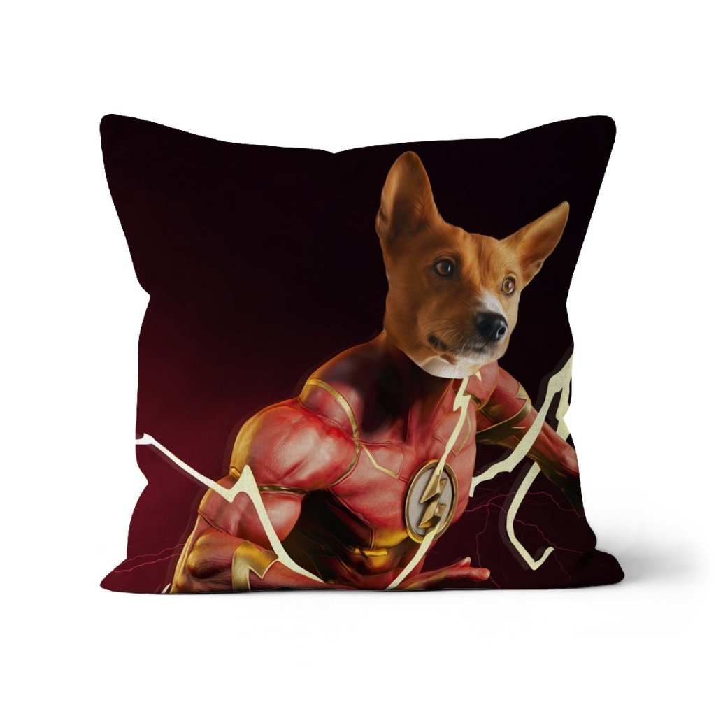 Flash (Marvel Inspired): Custom Pet Pillow - Paw & Glory - Dog Portraits - Pet Portraits