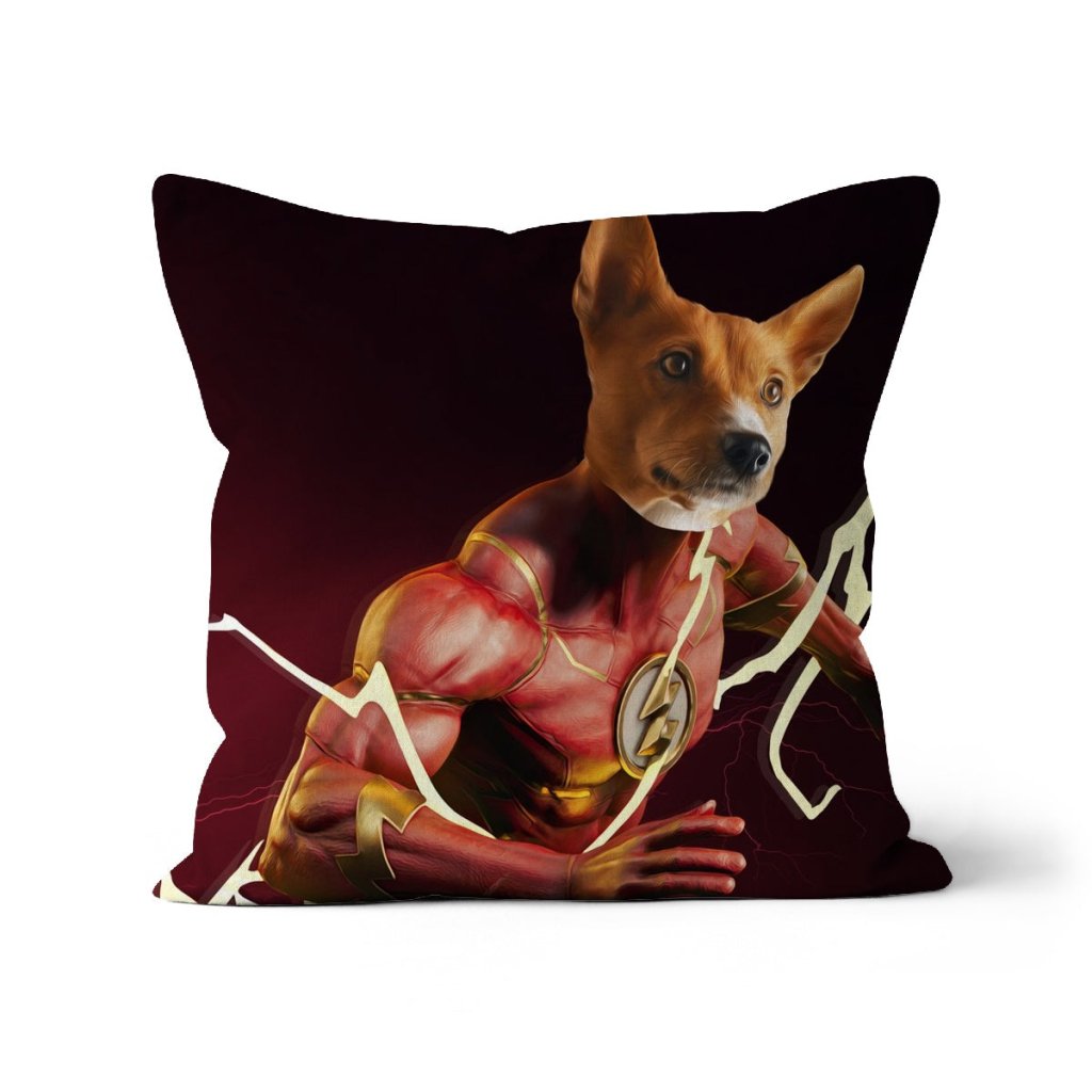 Flash (Marvel Inspired): Custom Pet Pillow - Paw & Glory - Dog Portraits - Pet Portraits