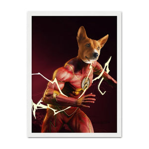 Flash (Marvel Inspired): Custom Pet Portrait - Paw & Glory - Dog Portraits - Pet Portraits