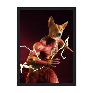 Flash (Marvel Inspired): Custom Pet Portrait - Paw & Glory - Dog Portraits - Pet Portraits