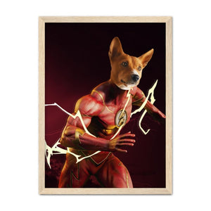 Flash (Marvel Inspired): Custom Pet Portrait - Paw & Glory - Dog Portraits - Pet Portraits