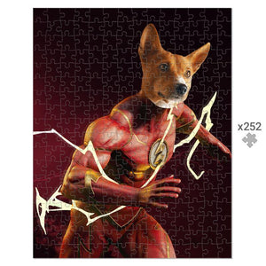 Flash (Marvel Inspired): Custom Pet Puzzle - Paw & Glory - Dog Portraits - Pet Portraits