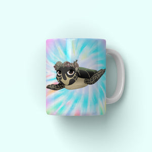 Floral Crown: Cartoon Pet Coffee Mug - Paw & Glory - Dog Portraits - Pet Portraits