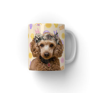 Floral Crown: Minimalist Pet Coffee Mug - Paw & Glory - Dog Portraits - Pet Portraits