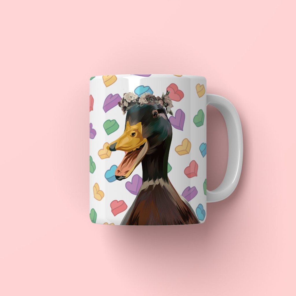 Floral Crown: Modern Pet Coffee Mug - Paw & Glory - Dog Portraits - Pet Portraits