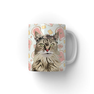 Floral Crown: Modern Pet Coffee Mug - Paw & Glory - Dog Portraits - Pet Portraits