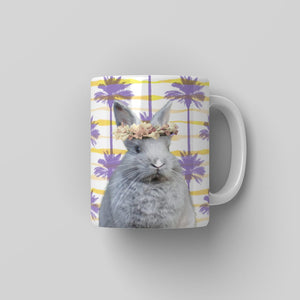 Flower Bud Crown: Minimalist Pet Coffee Mug - Paw & Glory - Dog Portraits - Pet Portraits