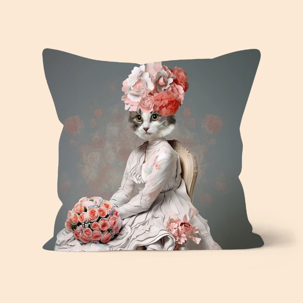 Flower Princess: Custom Pet Pillow - Paw & Glory - Dog Portraits - Pet Portraits