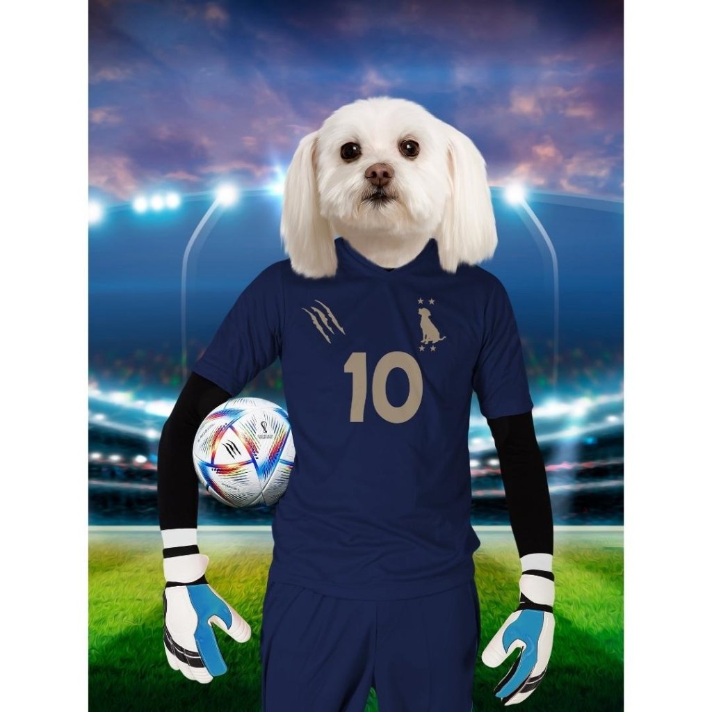 France Football Team (FIFA 2022): Custom Digital Download Pet Portrait - Paw & Glory - Dog Portraits - Pet Portraits