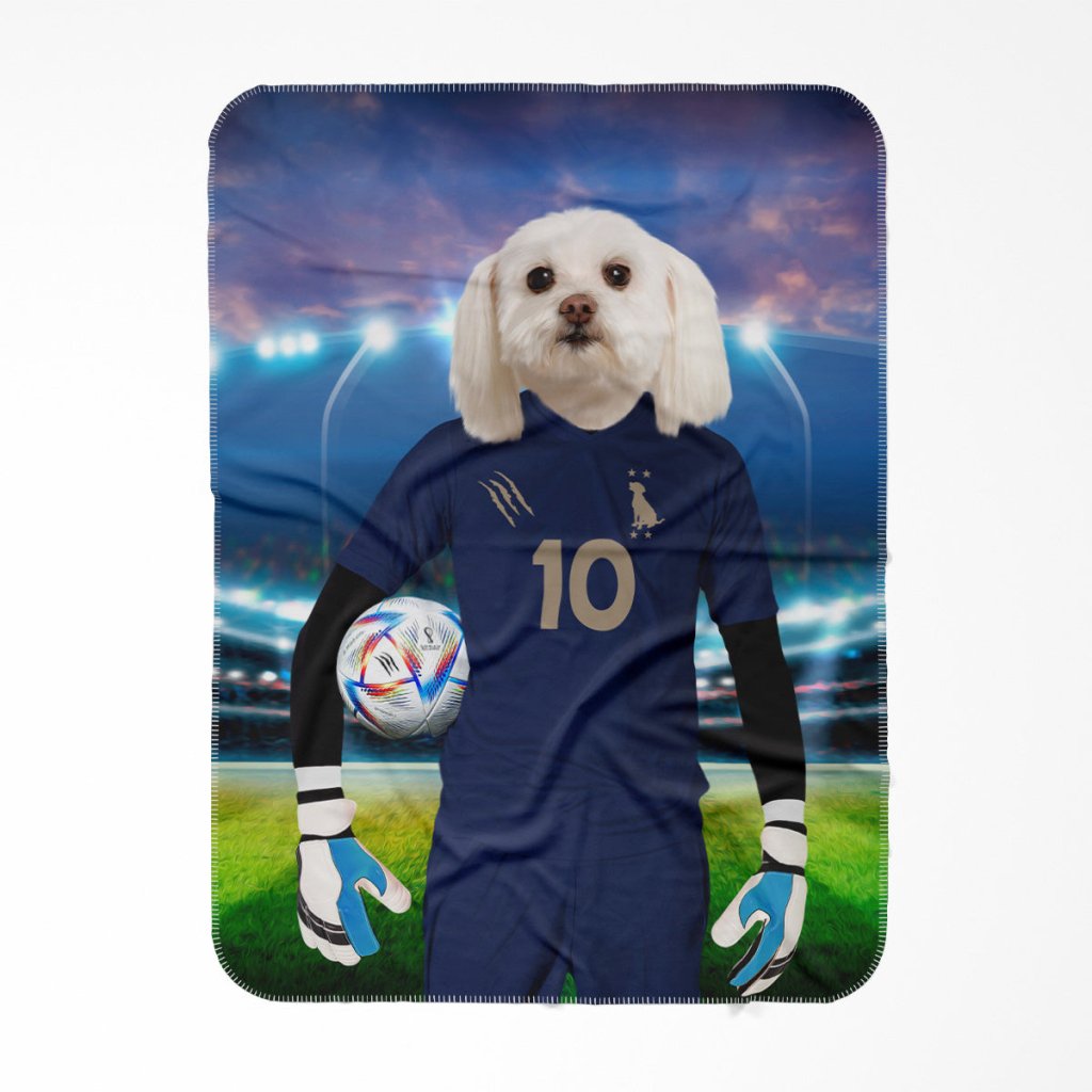 France Football Team (FIFA 2022): Custom Pet Blanket - Paw & Glory - Dog Portraits - Pet Portraits