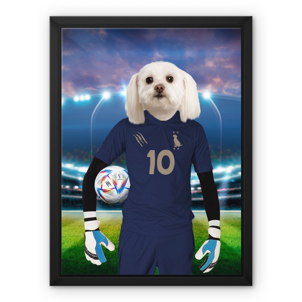 France Football Team (FIFA 2022): Custom Pet Canvas - Paw & Glory - Dog Portraits - Pet Portraits