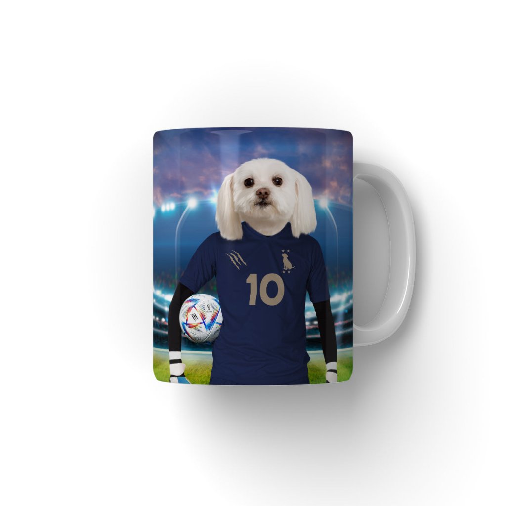 France Football Team (FIFA 2022): Custom Pet Coffee Mug - Paw & Glory - Dog Portraits - Pet Portraits