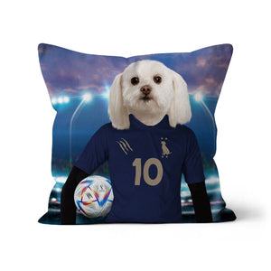 France Football Team (FIFA 2022): Custom Pet Pillow - Paw & Glory - Dog Portraits - Pet Portraits