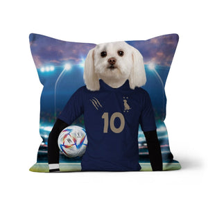 France Football Team (FIFA 2022): Custom Pet Pillow - Paw & Glory - Dog Portraits - Pet Portraits