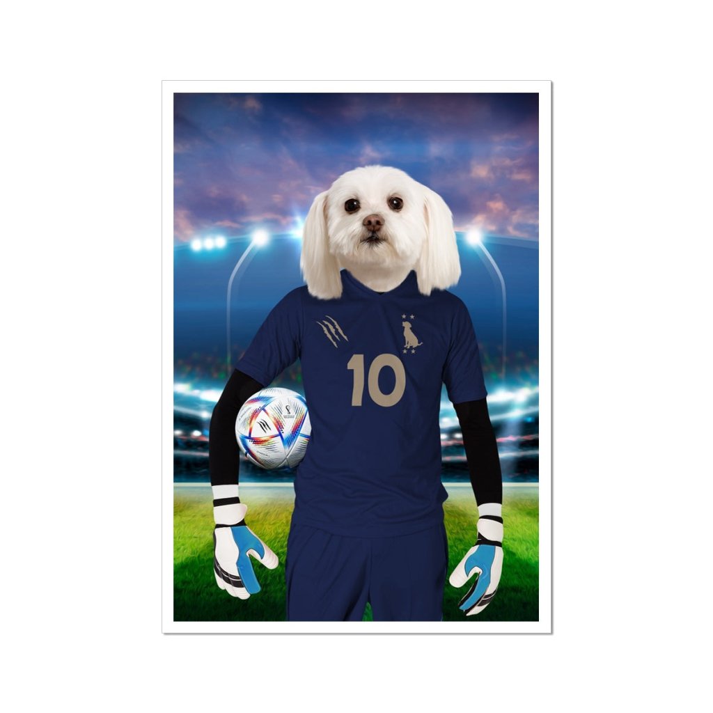 France Football Team (FIFA 2022): Custom Pet Portrait - Paw & Glory - Dog Portraits - Pet Portraits