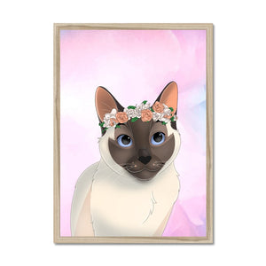 Full Blossom Crown: Cartoon Pet Portrait - Paw & Glory - Dog Portraits - Pet Portraits