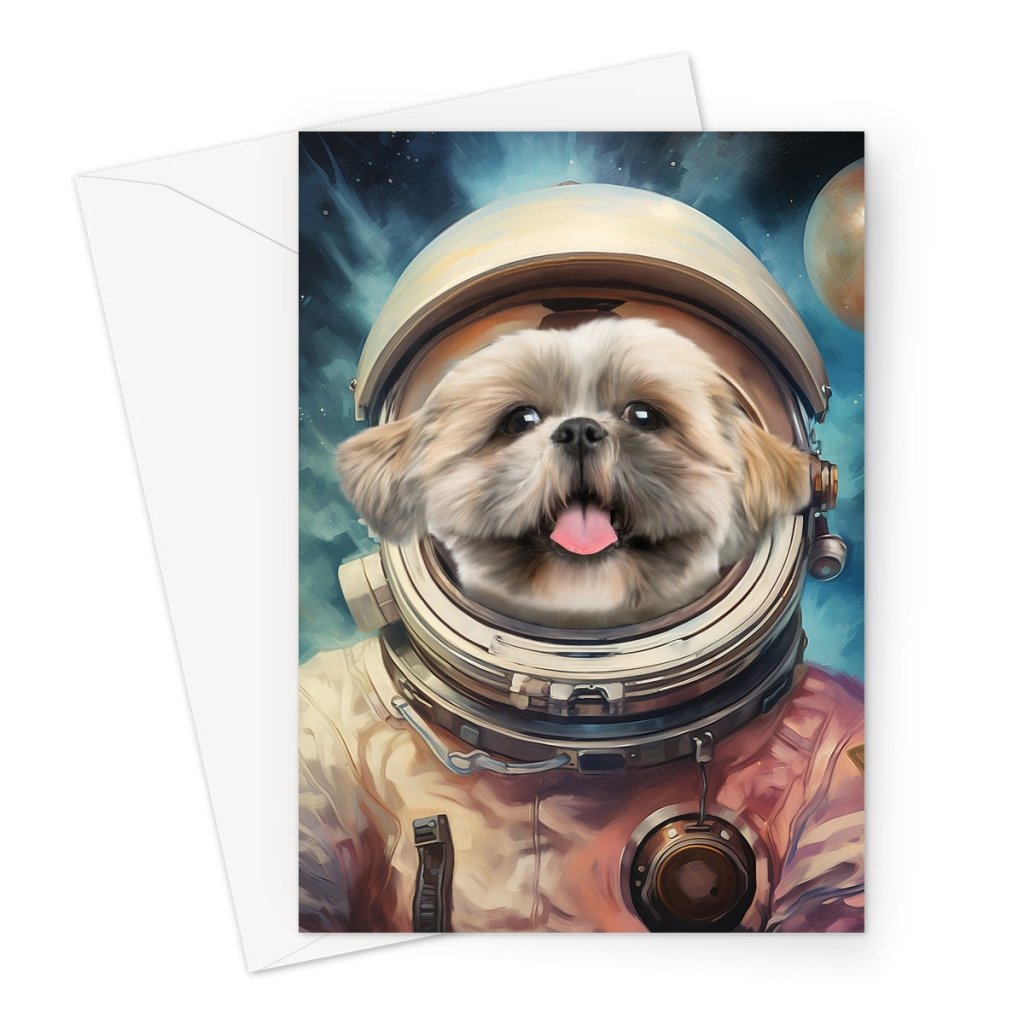 Galactic: Custom Pet Greeting Card - Paw & Glory - Dog Portraits - Pet Portraits