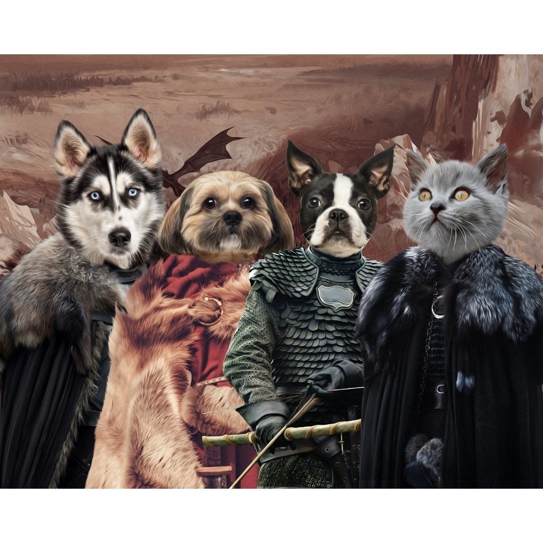 Game Of Thrones: Custom Digital Download Pet Portrait - Paw & Glory - Dog Portraits - Pet Portraits