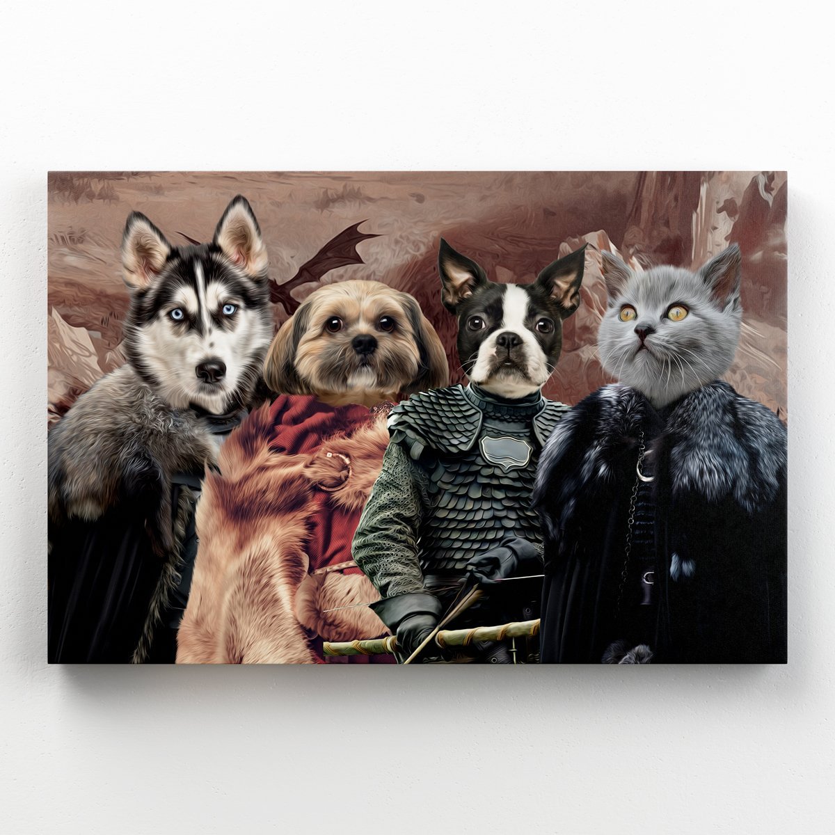 Game Of Thrones: Custom Pet Canvas - Paw & Glory - Dog Portraits - Pet Portraits