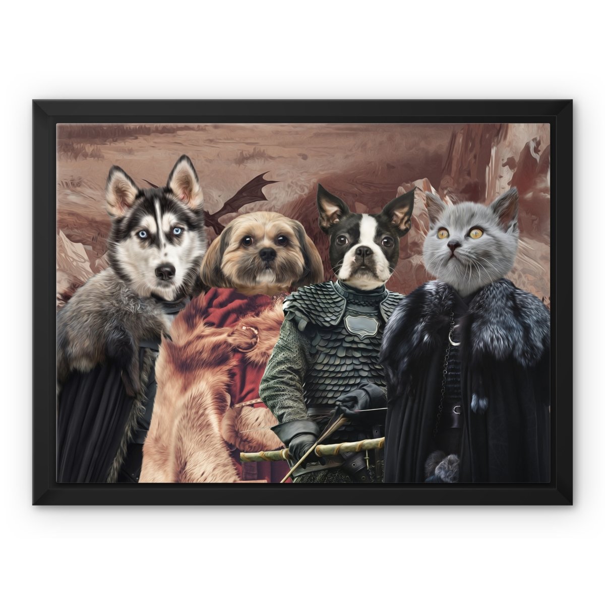 Game Of Thrones: Custom Pet Canvas - Paw & Glory - Dog Portraits - Pet Portraits