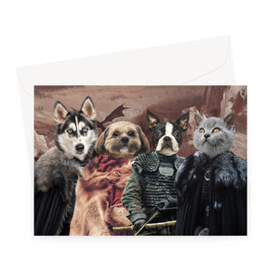 Game Of Thrones: Custom Pet Greeting Card - Paw & Glory - Dog Portraits - Pet Portraits