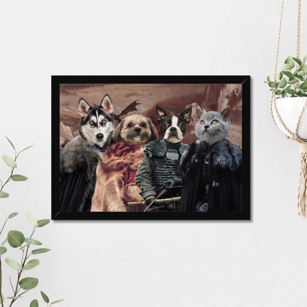 Game Of Thrones: Custom Pet Portrait - Paw & Glory - Dog Portraits - Pet Portraits