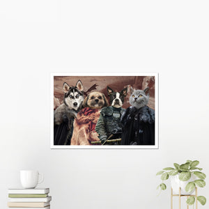 Game Of Thrones: Custom Pet Poster - Paw & Glory - Dog Portraits - Pet Portraits