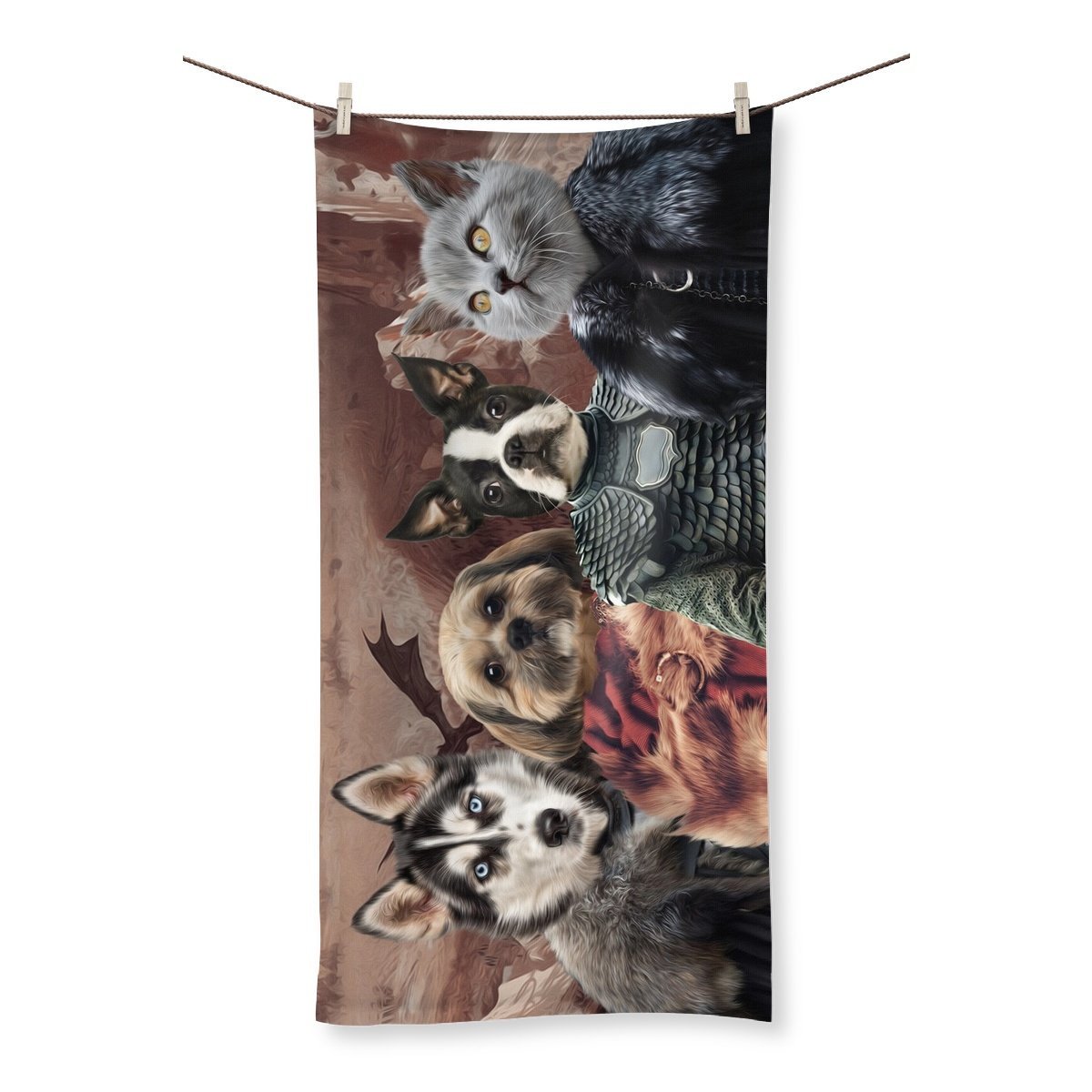 Game Of Thrones: Custom Pet Towel - Paw & Glory - Dog Portraits - Pet Portraits