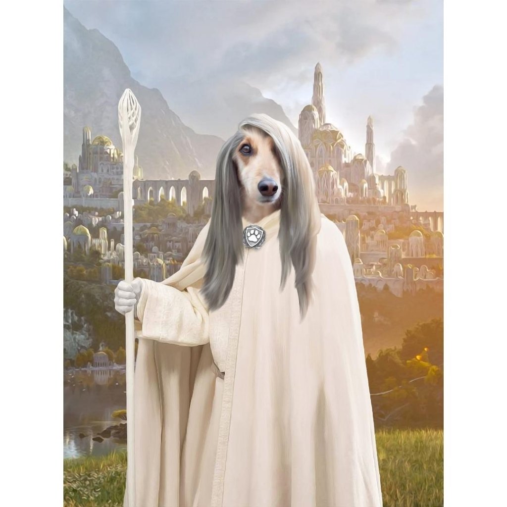 Gandalf (Lord Of The Rings Inspired): Custom Digital Download Pet Portrait - Paw & Glory - Dog Portraits - Pet Portraits