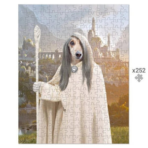 Gandalf (Lord Of The Rings Inspired): Custom Pet Puzzle - Paw & Glory - Dog Portraits - Pet Portraits