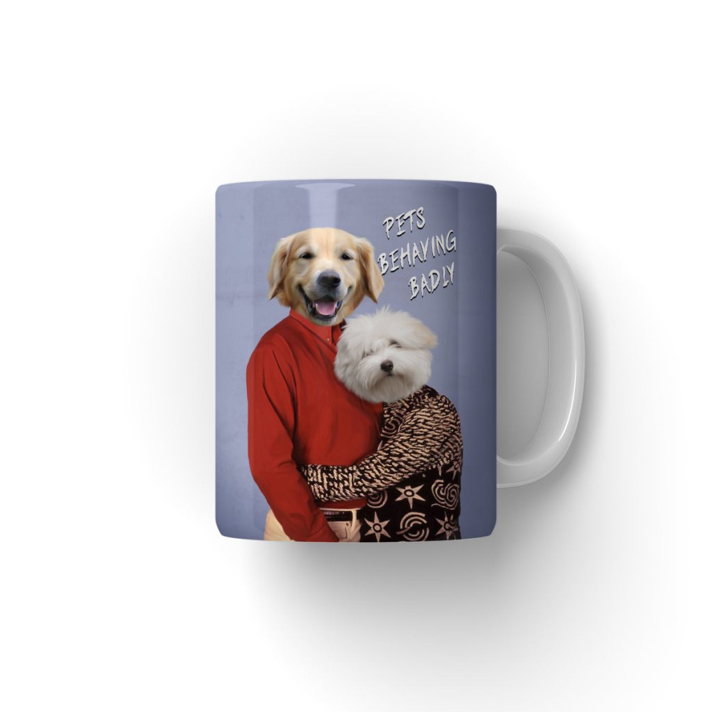 Gary & Dorothy (Men Behaving Badly Inspired): Custom Pet Coffee Mug - Paw & Glory - Dog Portraits - Pet Portraits