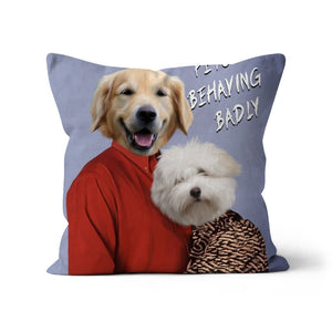 Gary & Dorothy (Men Behaving Badly Inspired): Custom Pet Pillow - Paw & Glory - Dog Portraits - Pet Portraits