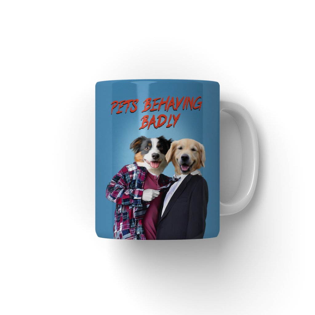 Gary & Tony (Men Behaving Badly Inspired): Custom Pet Coffee Mug - Paw & Glory - Dog Portraits - Pet Portraits