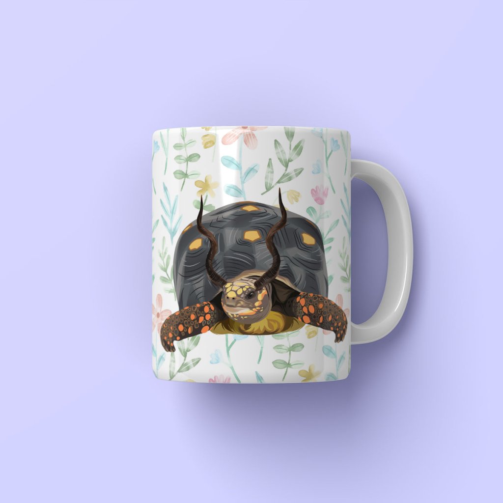 Gazelle Antlers: Modern Pet Coffee Mug - Paw & Glory - Dog Portraits - Pet Portraits